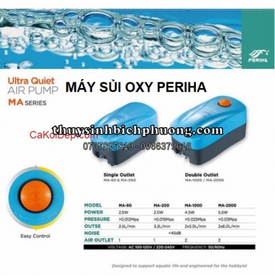 MÁY SỦI OXY  PERIHA MA SUPER SILENT AIR PUMP 