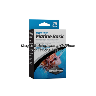 SEACHEM MULTITEST: MARINE BASIC - BỘ TEST ( PH,KH,NO2,NO3,NH4) CHO HỒ CÁ BIỂN